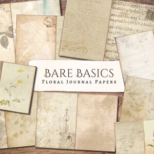 Bare Basics bloemendagboekpapieren | Antiek | Op leeftijd | Ongewenste krant | Plakboek | Kaarten maken | Papier | Afdrukbaar | Efemere | Digitaal