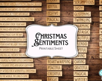 Christmas Sentiments Printable Pages