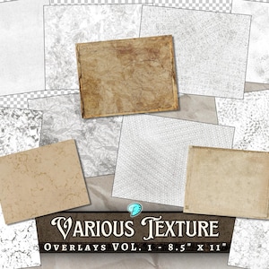 Várias sobreposições de textura Vol. 1 | fundo | diário de lixo | álbum de recortes | efêmera | carimbo digital | imprimível | economizador de tinta | digital | distress