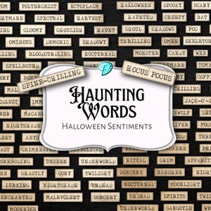 Haunting Words Halloween-thema transparante png-bestanden | cricut | junkjournaal | plakboek | kaarten maken | spookachtig | knutselen met papier | Gevoelens