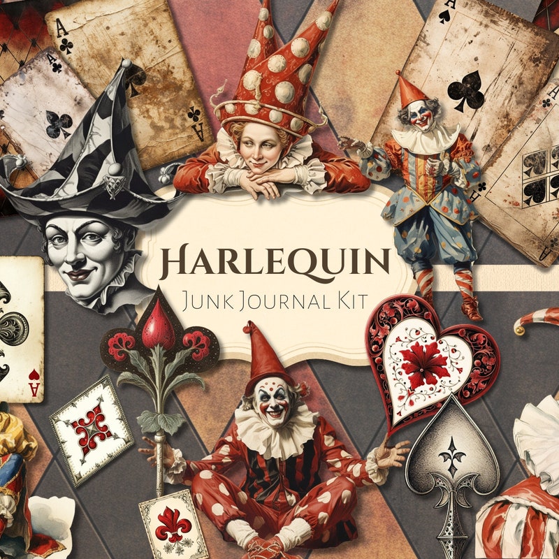 Harlequin Png Clipart - Etsy UK
