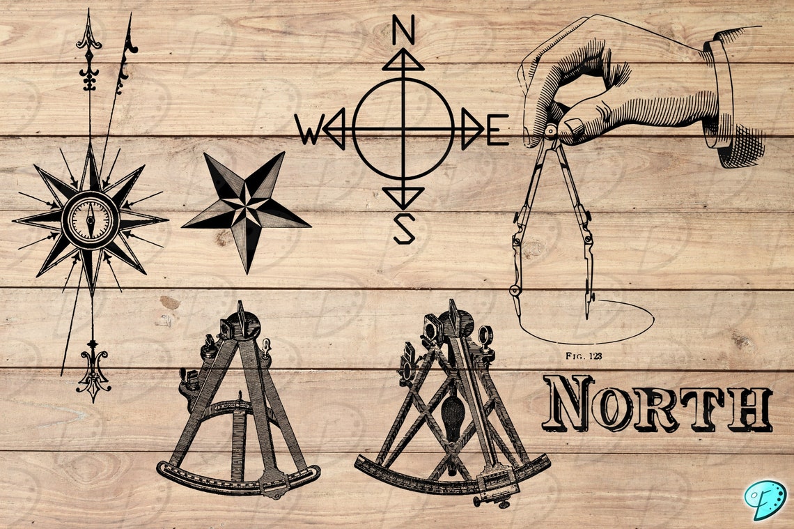Vintage Navigation Digi Stamps | Digital | Overlay | Distressed | Junk ...
