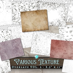 Várias sobreposições de textura Vol. 2 | fundo | diário de lixo | álbum de recortes | efêmera | carimbo digital | imprimível | economizador de tinta | digital | distress