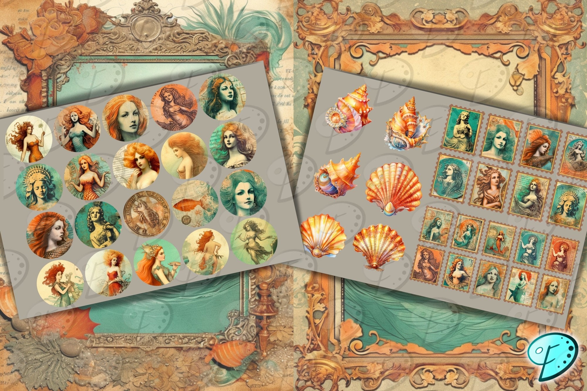 Fire Mermaids Junk Journal Kit - Etsy