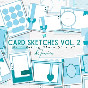 Kartenherstellung Skizzen Vol. Nr.2 | 13cm x 18cm | Kartenhersteller | handgefertigte Karten | Sammelalbum | Junk Journal | Einklebeband | PDF | Layout | Vorlage