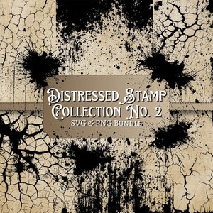Distressed Stamps Collection Vol. 1 | digital | Überlagerung | verzweifelt | Junk-Journal | Sammelalbum | Ephemera | Jahrgang | Tinte | Grunge SVG PNG