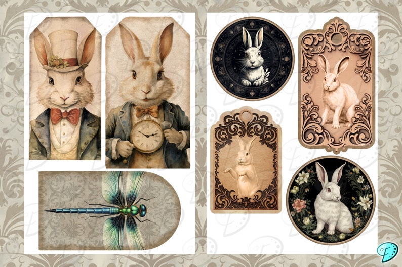 White Rabbit Junk Journal Kit | Ephemera | Antique | Vintage ...