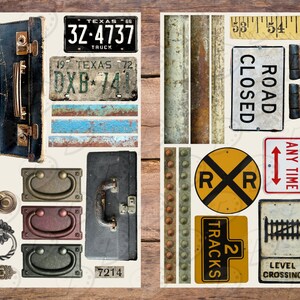 Fundstücke Vol. 1 druckbare Ephemera | digital | Junk Journal | Sammelalbum | antik | Schlüsselloch | Cricut | Verzierung | Kartenherstellung Bild 3
