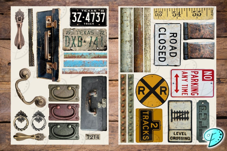 Fundstücke Vol. 1 druckbare Ephemera | digital | Junk Journal | Sammelalbum | antik | Schlüsselloch | Cricut | Verzierung | Kartenherstellung Bild 3