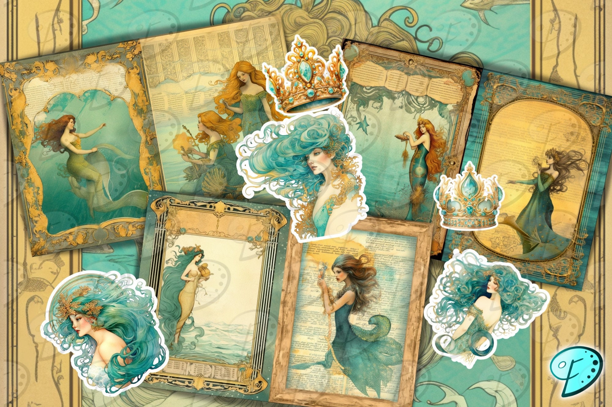 Majestic Mermaids Junk Journal Kit - Etsy