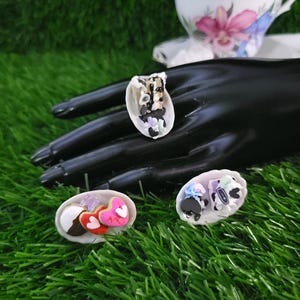 Sweet Treat Ring, one of a kind, kawaii, miniature fake food ring for lolita fashion, decora, hime gyaru, rococo punk, pastel goth,