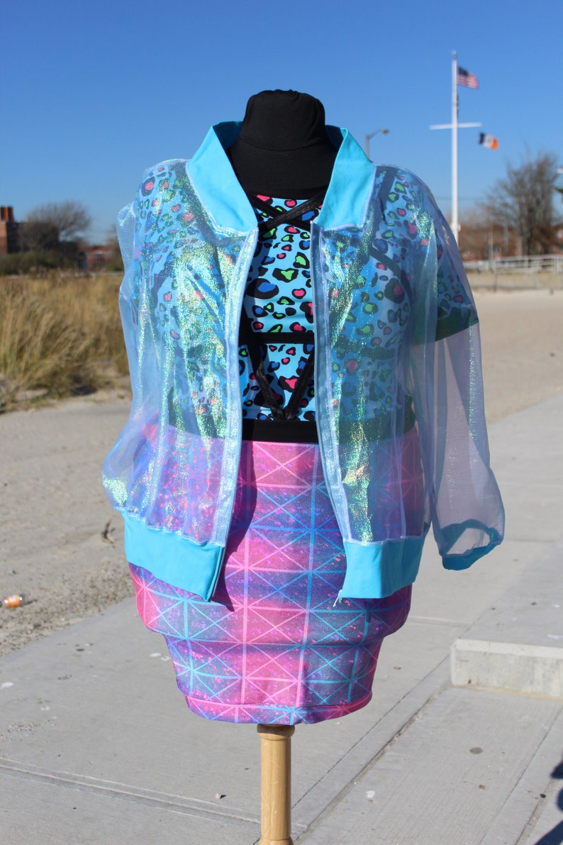 plus size holographic clothing