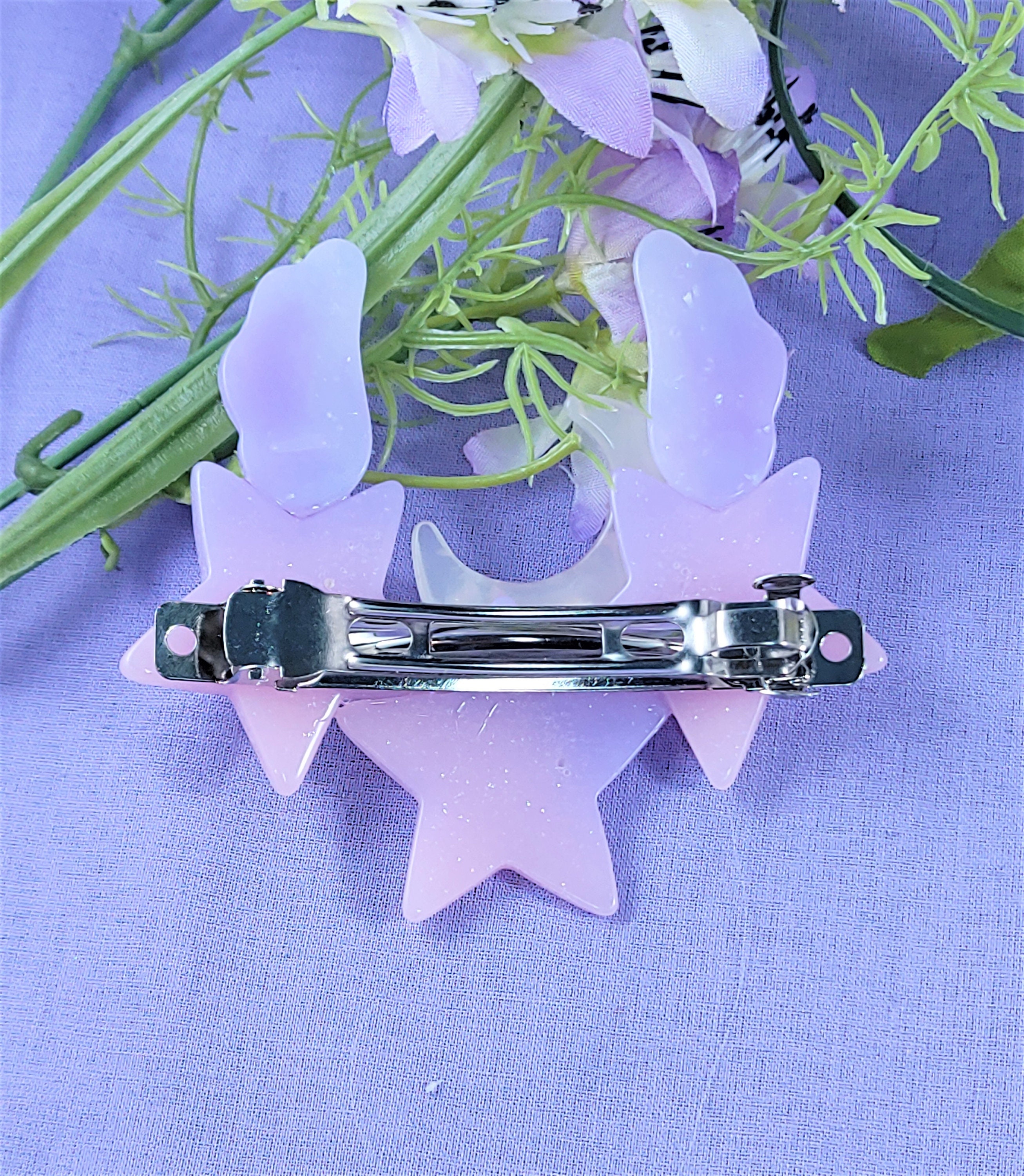 Lavender Pink Candy Hair Clips 