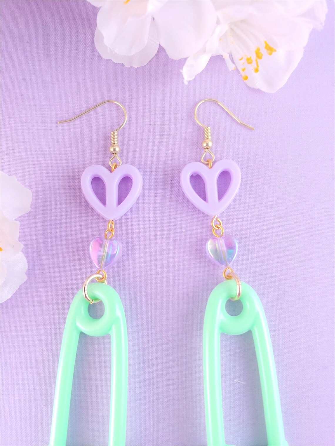 Safety pin clip on earrings Clearance