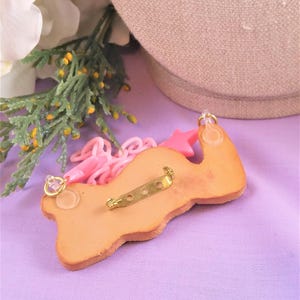 Made to order, Customizable Cookie Word Necklace Kawaii, pastel, fake food jewelry, lolita fashion, decora, fairy kei, pastel goth, name image 2