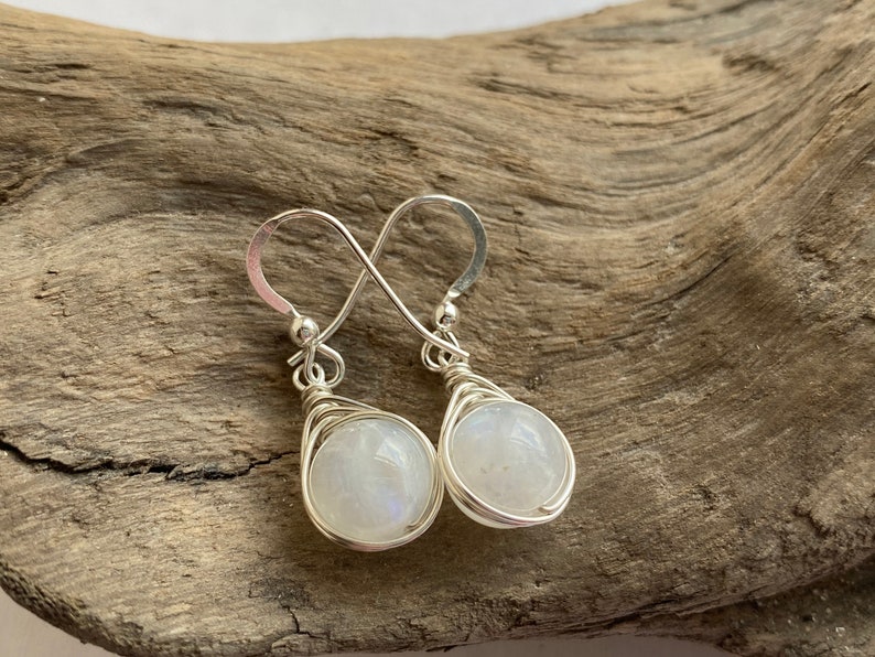 Moonstone Necklace and Earrings Set. Sterling silver jewellery. image 2