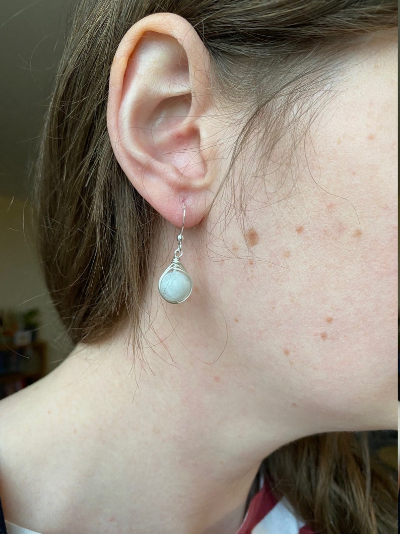 Moonstone Necklace and Earrings Set. Sterling silver jewellery. image 4