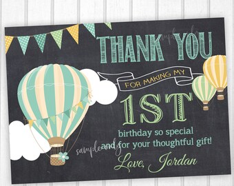 Dachshund in Hot Air Balloon Thank You Note Cards Set of 10 Black.Tan Dachshund