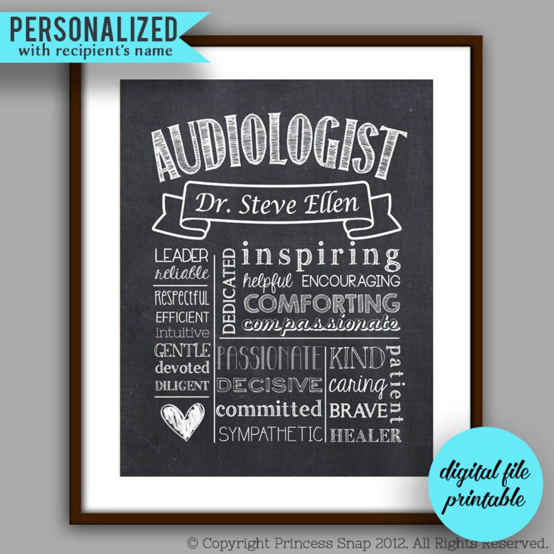Audiologist Gift, Personalized Doctor of Audiology Gift, Audiologists ...