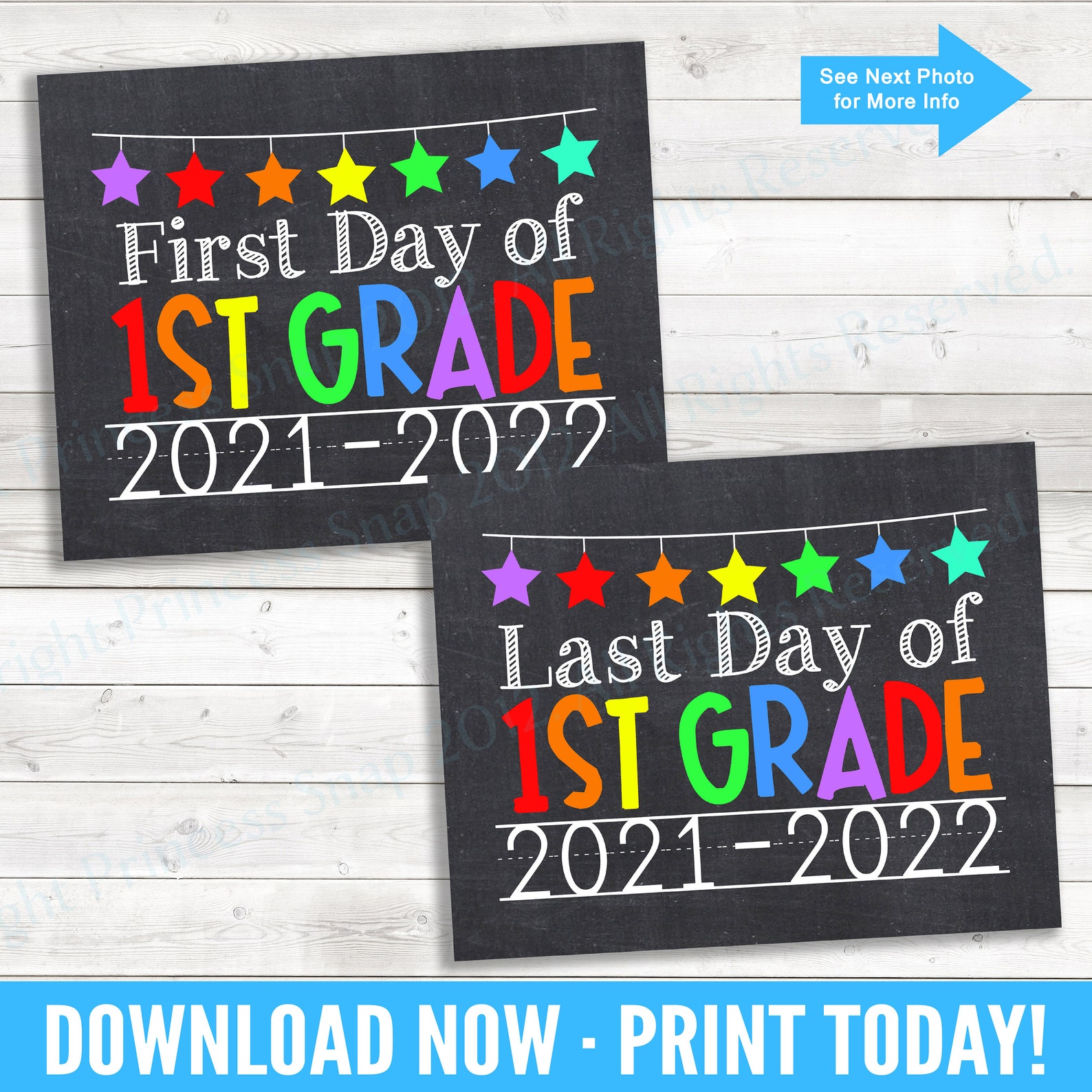 First Day Of First Grade 2021 2022 School Photo Prop Etsy