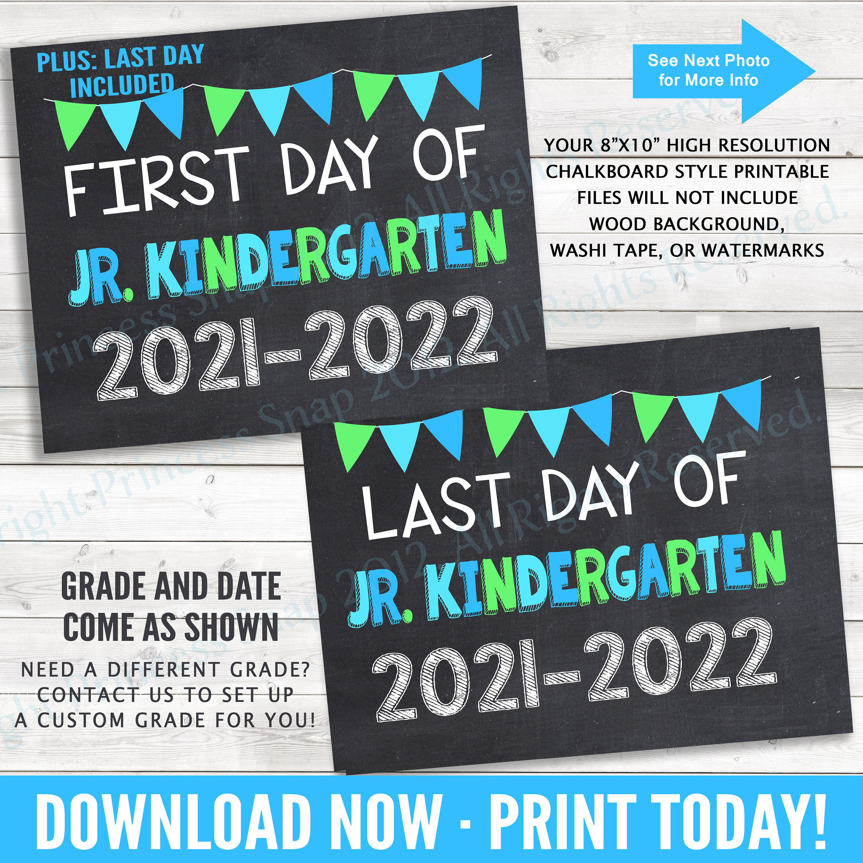 first and last day of jr kindergarten 2021 2022 jr etsy
