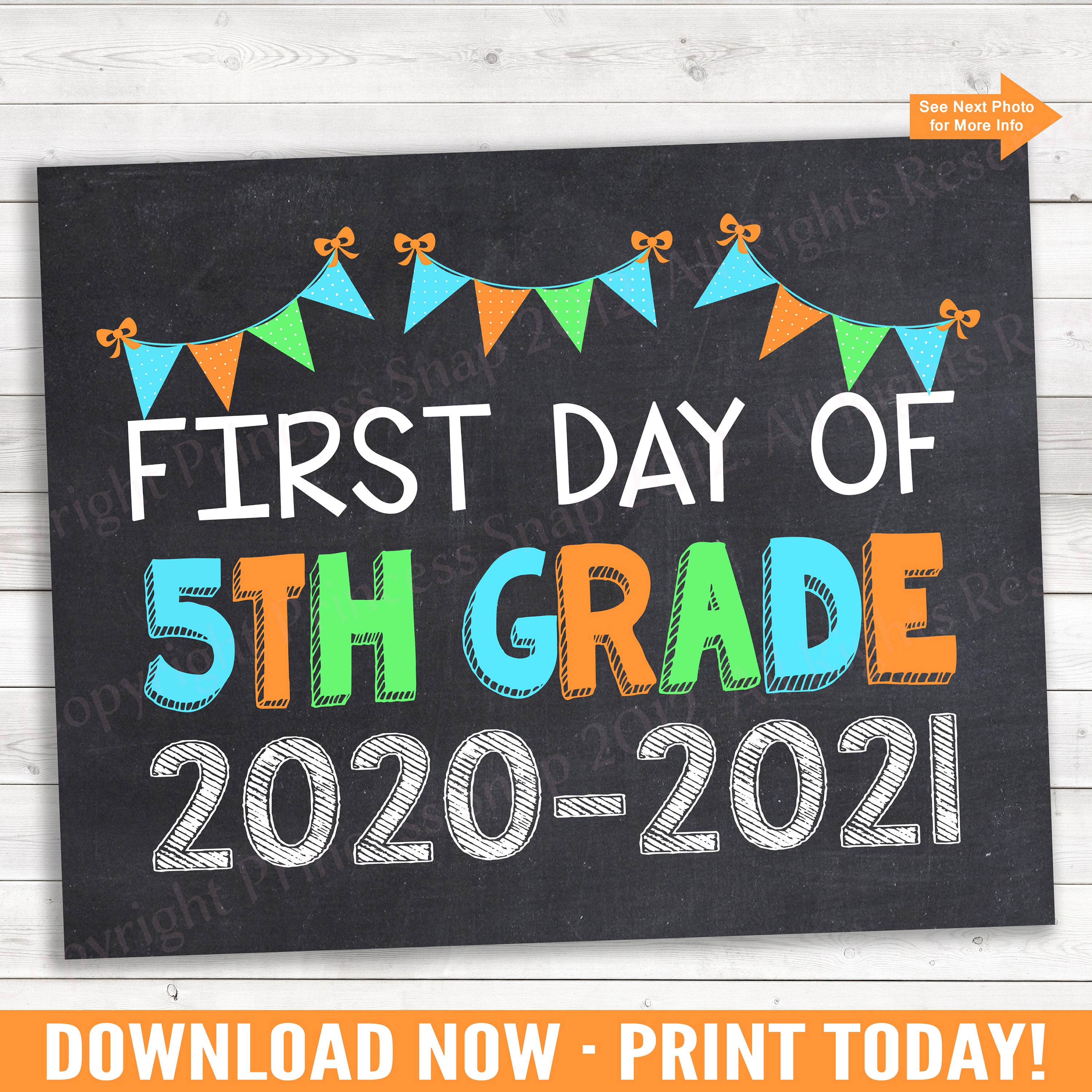 First Day Of Fifth Grade Sign Free Printable