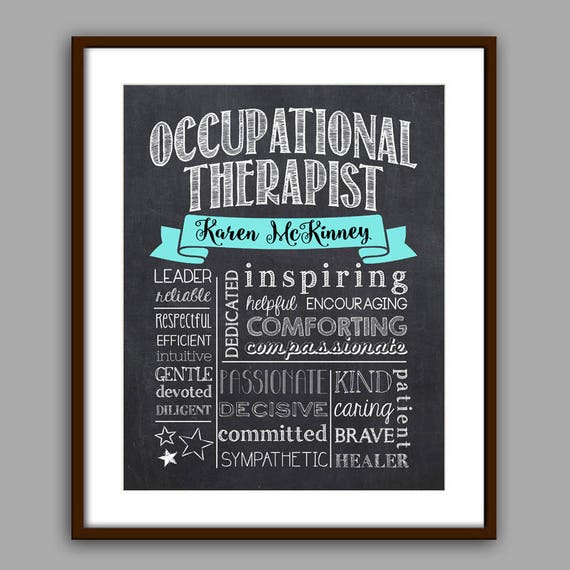 Occupational Thank You OT Printable OT3 OT Christmas Gift Occupational Therapist Gift Occupational Therapist Chalkboard Style Printable
