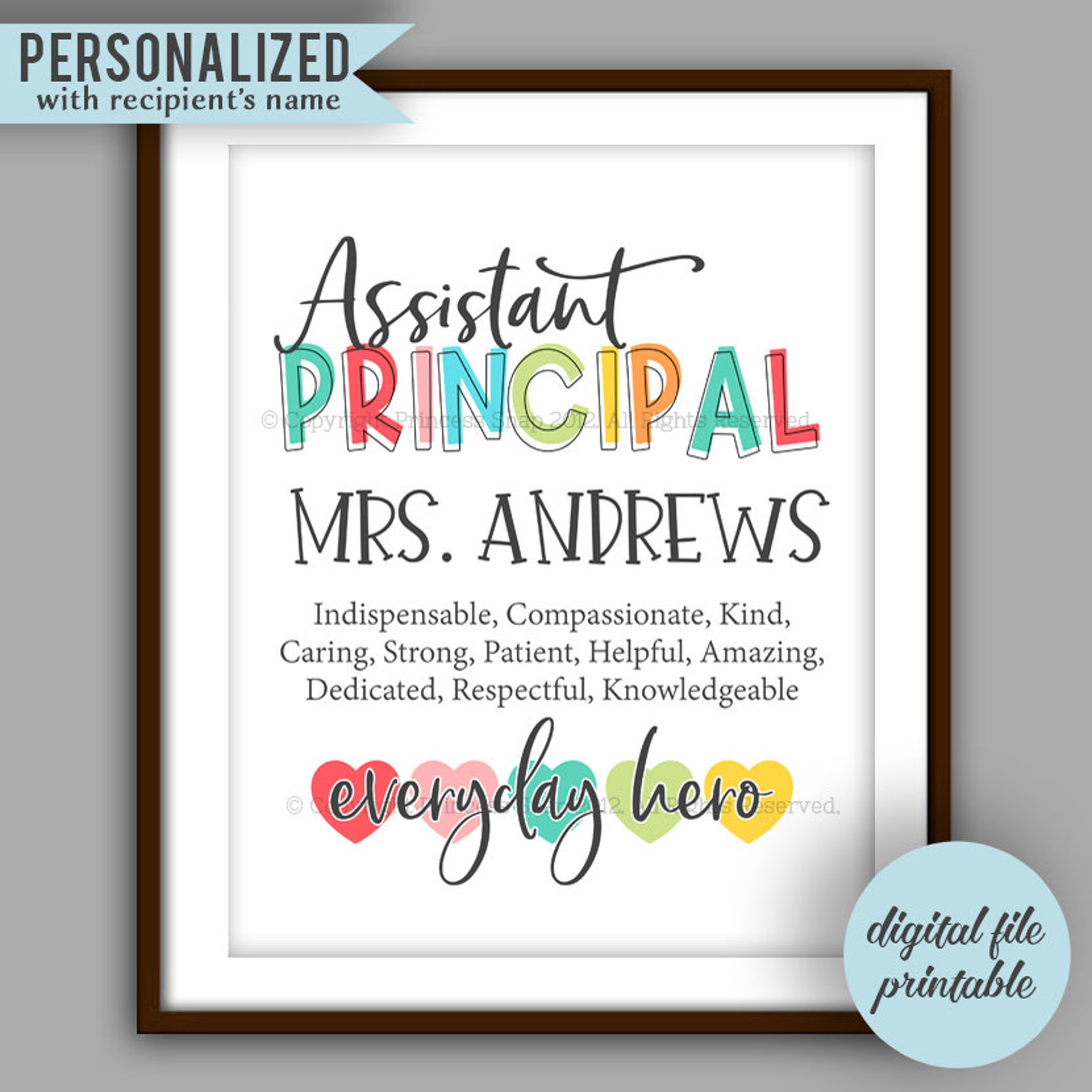 Assistant Principal Gift Assistant Principal Quote Printable Etsy
