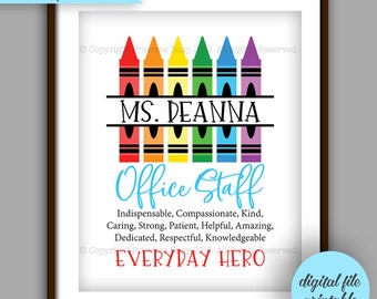 Office Staff, School Secretary, Administrative Assistant Appreciation Gift Printable, Secretary Christmas Gift,  Secretary Thank You SSR