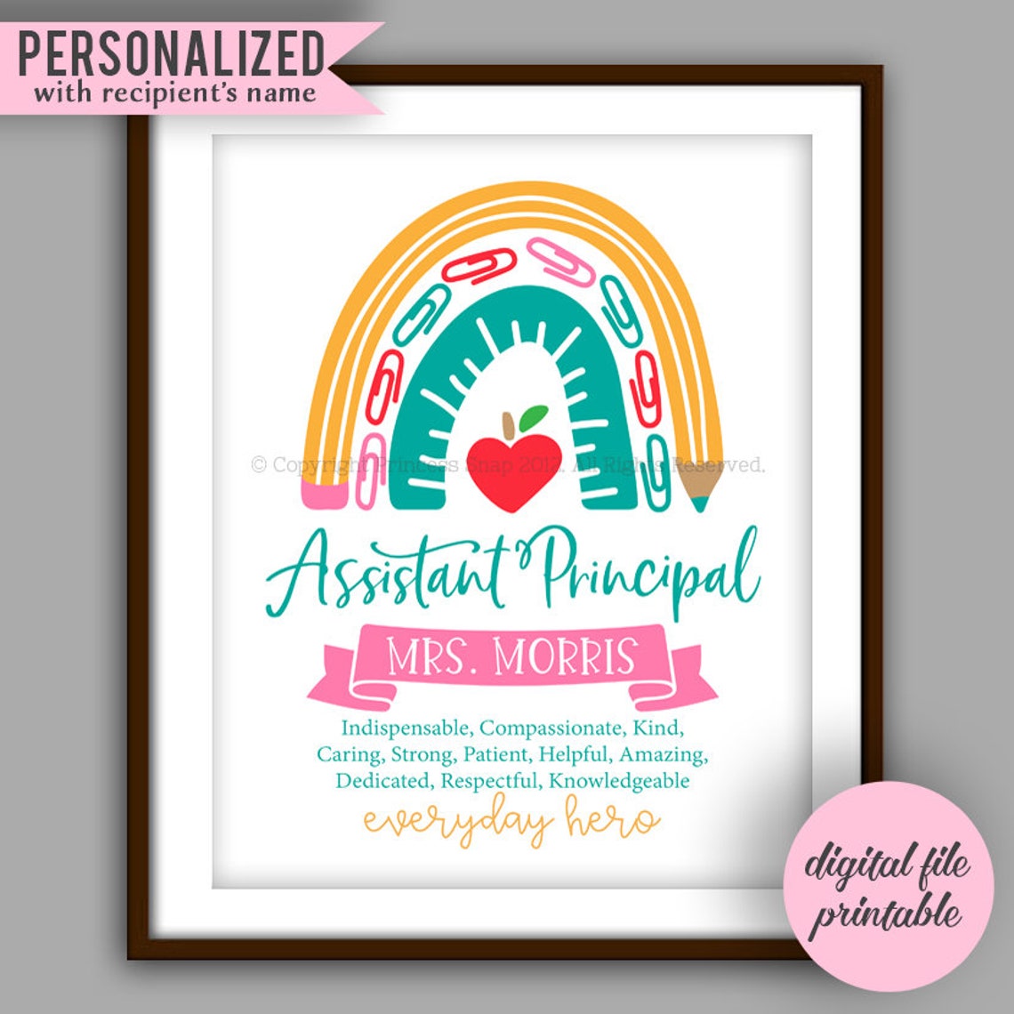 Assistant Principal Gift Assistant Principal Quote Printable Etsy