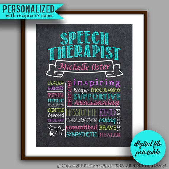 Cadeau Orthophoniste Orthophoniste Tableau Style Imprimable - Etsy France