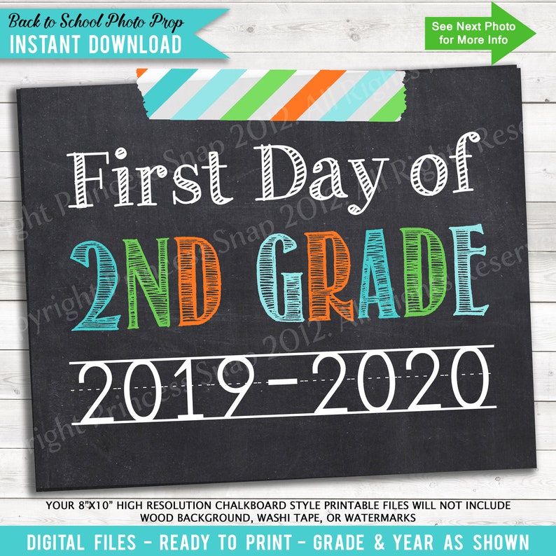 Initially Working day of 2nd Quality, 2019-2020 1st Working day University, Environmentally friendly Orange Teal, 1st Working day 2nd Quality, Very first Working day of Instant Quality, Printable Indicator, 8\ picture regarding First Day of Second Grade Printable Sign named 1st Working day of 2nd Quality, 2019-2020 1st Working day Higher education, Environmentally friendly Orange Teal, 1st Working day 2nd Quality, Very first Working day of Instant Quality, Printable Indication, 8\