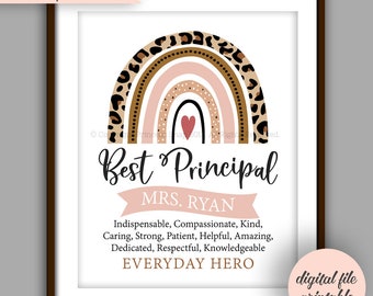 Principal Gift, Principal Printable, Customized Principal Gift, Unique Principal Gift, Personalized Digital File PT1W
