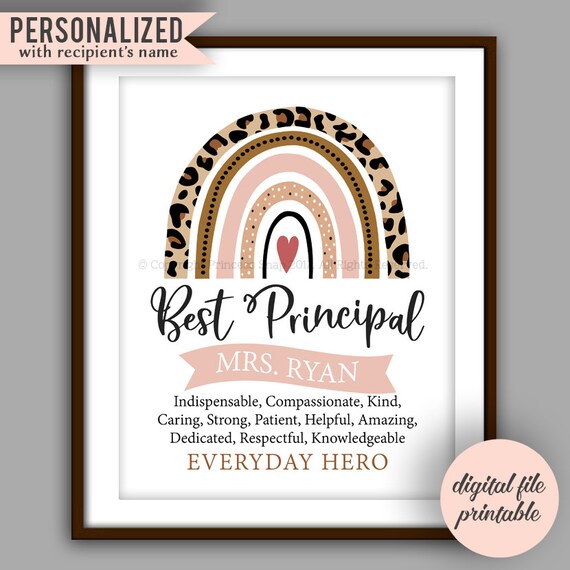 Principal Gift Principal Printable Customized Principal | Etsy