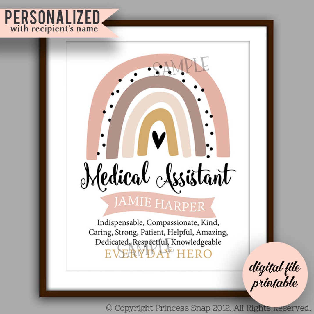 Medical Assistant Message Medical Assistant Quote Gift, Medical Assistant Rainbow Printable ...