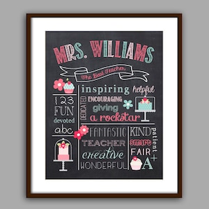 Teacher Gift - Teacher Printable - Customizable Teacher - Teacher Christmas Printable - Teacher Appreciation Gift - Teacher Christmas Gift