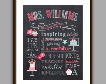 Teacher Gift - Teacher Printable - Customizable Teacher - Teacher Christmas Printable - Teacher Appreciation Gift - Teacher Christmas Gift