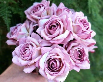 Parchment Paper Roses Light Rose Pink: DIY Wedding Floral Decorations - 12pcs