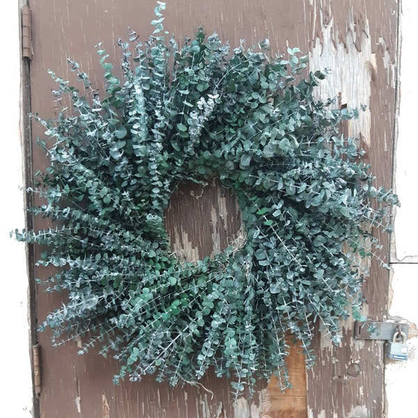 Preserved Eucalyptus Wreath, Farmhouse Style Eucalyptus Wreath, Shipping Included