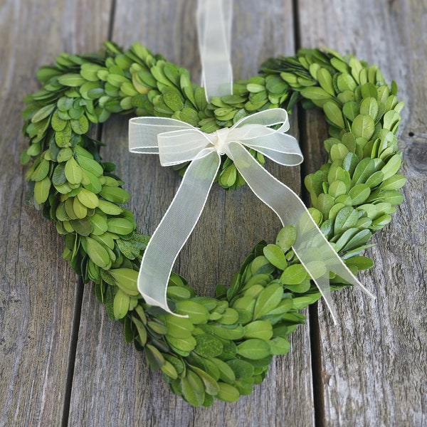 Preserved Boxwood Heart Wreaths Small, Mini Heart Wreath Gift, Weddings, Valentine's Day, Mother's Day