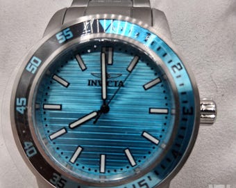 New Men's Invicta 12847Specialty Quartz with Blue Dial and Stainless Steel Case.