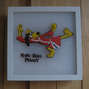 Hong Kong Phooey Acrylic Wall Art - LED Lights - Vintage Cartoons - Retro Cartoon - Handmade Art - 3D Art - Hanna Barbera