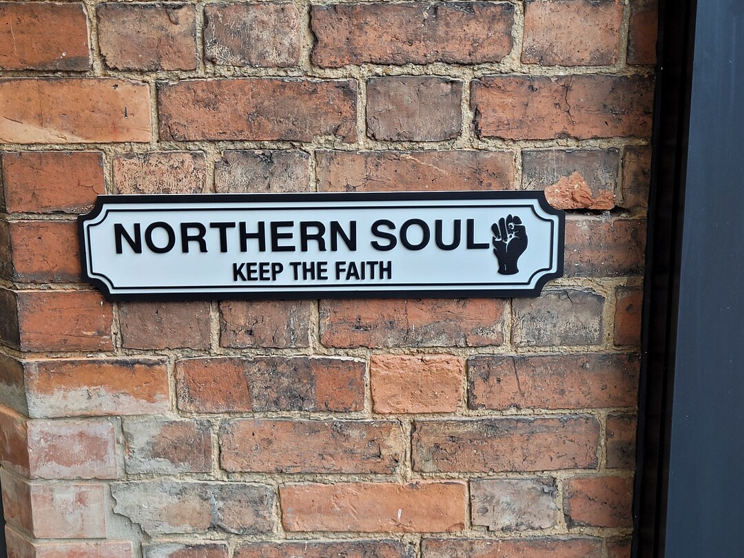 Northern Soul Sign Keep The Faith Personalised Street Etsy 日本