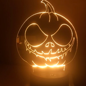Wesołego Halloween | Halloween | Dynia | Światło dyni | Światło Halloween | Lampka nocna | Światło dla dzieci | Prezent na Halloween | Lampka nocna LED |