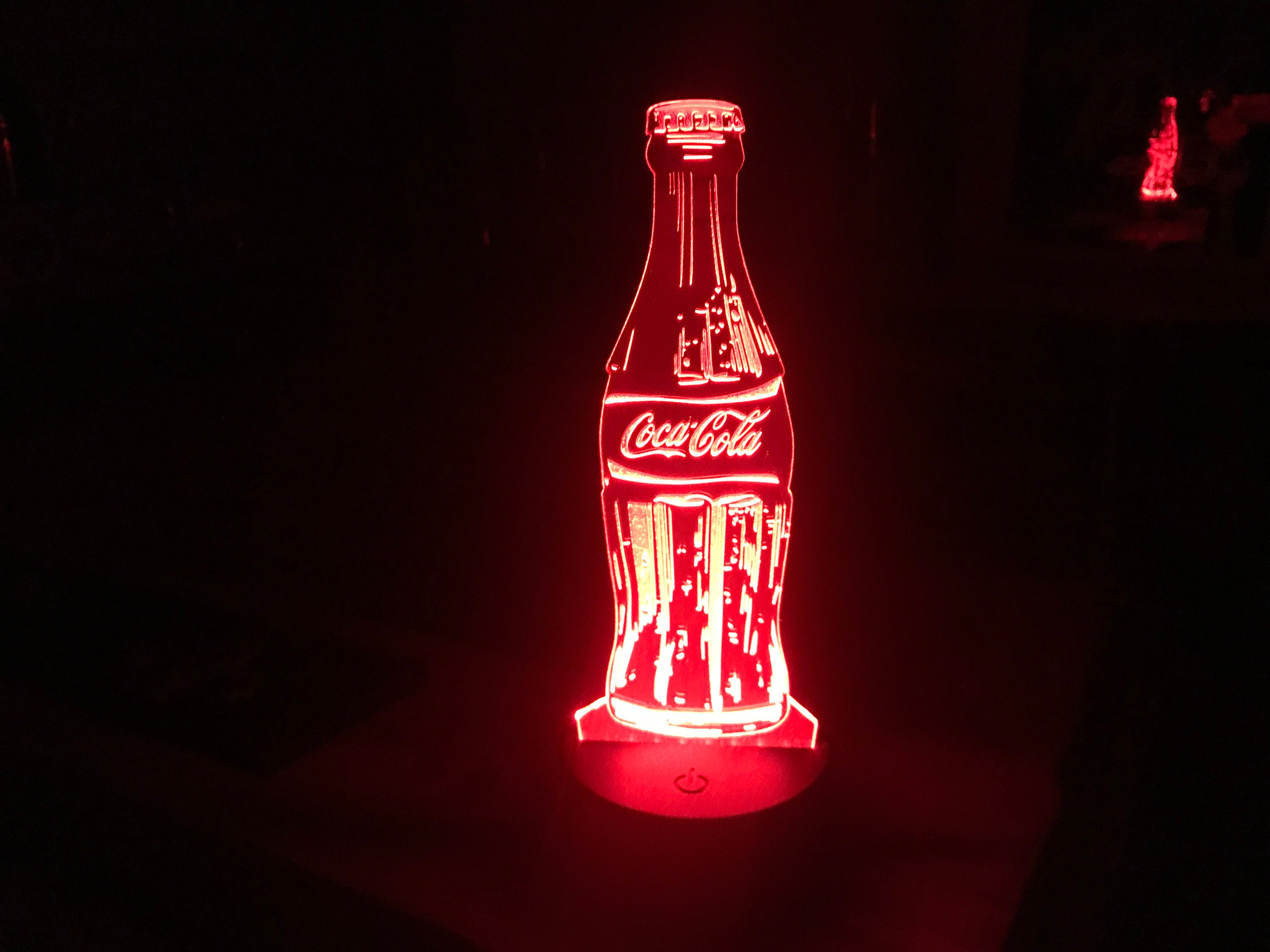 Coca-Cola light コカ・コーラ ライト レトロアクリルプレート④ Coca Cola | Night Light | Perfect for Man Cave | Retro Coca Cola