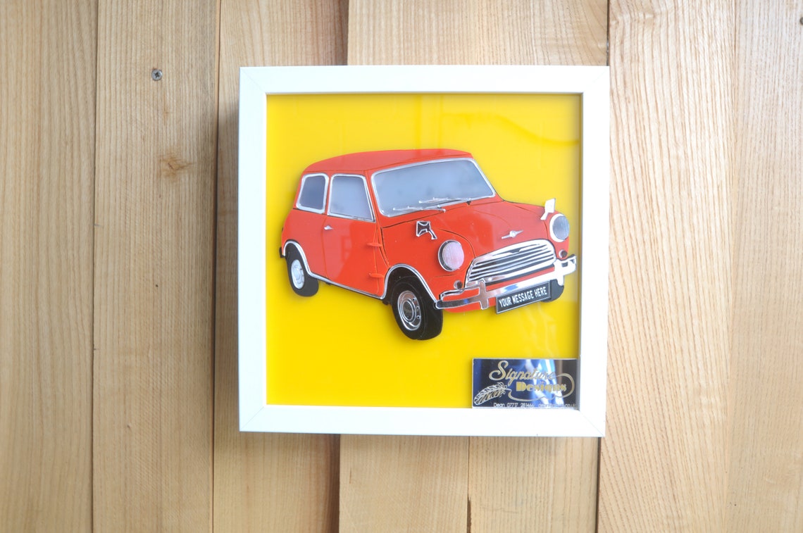 Classic Mini MK1 Handmade Framed Acrylic Wall Art With | Etsy