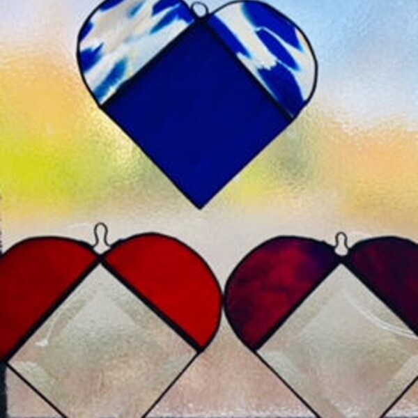 Stained Glass Heart Etsy UK