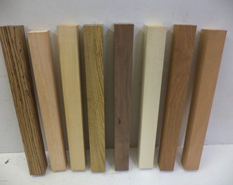 set van 8 fraaie balkjes soorten zijn; zebrano, esdoorn, kersen, mahonie, elzen, acacia, noten, eucalyptus, kanteln blanks holz