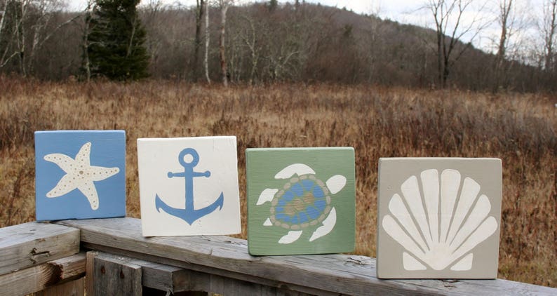 Ocean Decor Starfish Ocean Sign Beach Sign Lally Broch Farm Wooden Beach Sign Rustic Hand Made Sign Silhouette Sign Beach Cottage