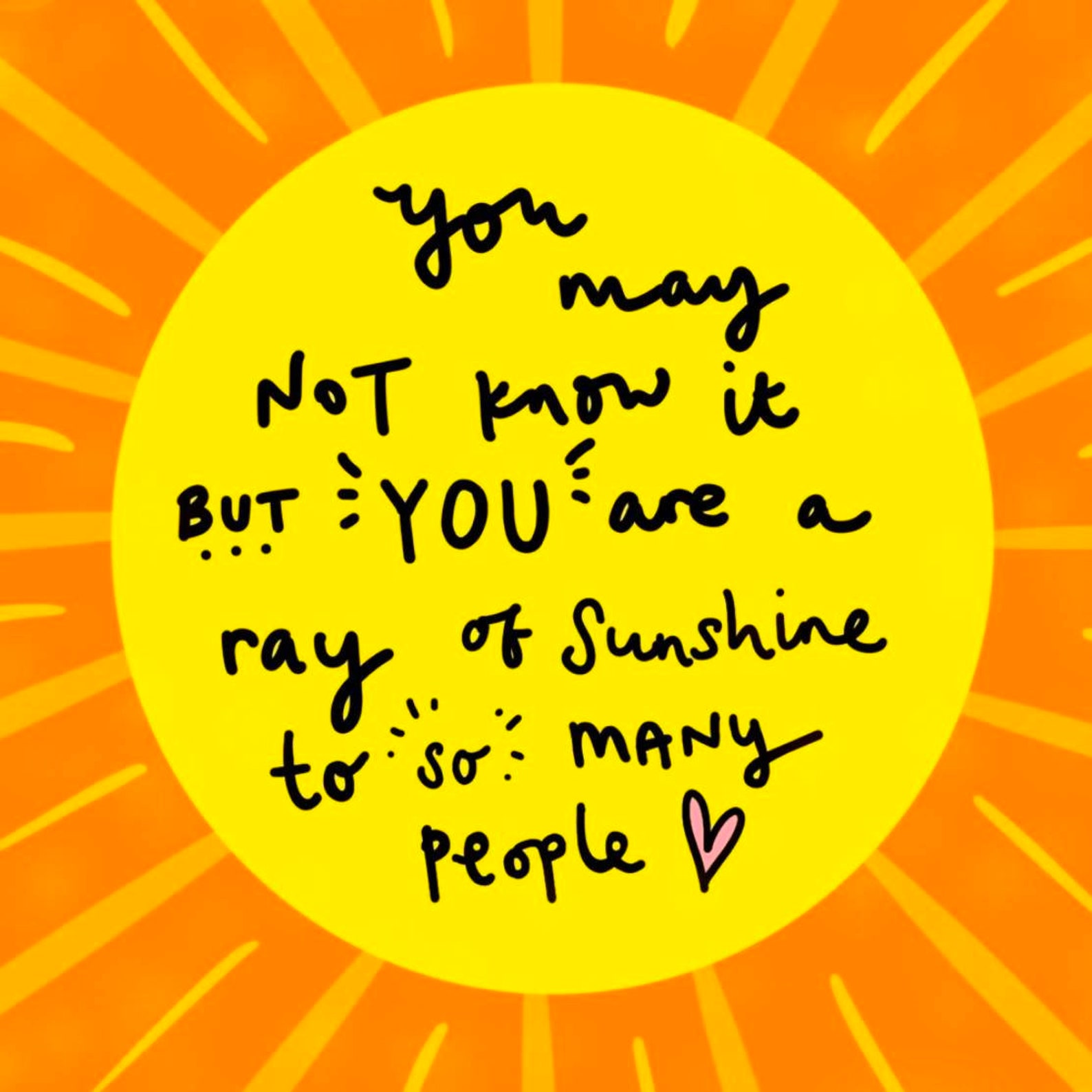 Ray of SUNSHINE A5 PRINT Happy Art Professionally Etsy